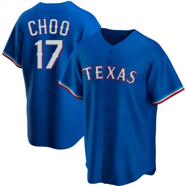 Women's Texas Rangers Shin Soo Choo Majestic Light Blue/Red 2018 Players'  Weekend Cool Base Jersey